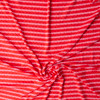 Pink on Hot Coral Horizontal Stripe Stretch Pucker Knit #32195 Fabric By The Yard - Wide shot