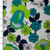 Black, Teal, and Lime 'Aunties Attic Canvas' by Robert Kaufman