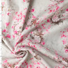 Pink Blossom Branches on Silver Shirtweight Cotton Sateen #32322 Fabric By The Yard