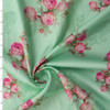 Pink Cabbage Rose Paisley on Mint Shirtweight Cotton Sateen #32325 Fabric By The Yard