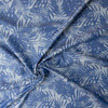 Blue and Silver Grunge Fronds Shirtweight Tencel Denim #32330 Fabric By The Yard - Wide shot