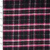 Hot Pink, Black, Silver, and White Plaid Flannel