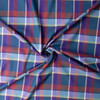 Teal, Purple, and Burgundy Madras Plaid Brushed Cotton #32365 Fabric By The Yard - Wide shot