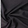 White on Black Fine Windowpane Plaid Italian Wool #32367 Fabric By The Yard