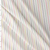 Primary Pinstripe on White Italian Cotton Shirting #32375 Fabric By The Yard