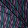 Jeweltone Satin Stripe on Black Italian Cotton Shirting #32378 Fabric By The Yard - Wide shot