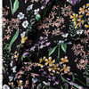 Wildflower Floral on Black Rayon Challis #32390 Fabric By The Yard