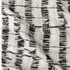 Black and Metallic Gold on Offwhite Grunge Cotton Tweed #32405 Fabric By The Yard