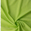 White and Lime Grid Check Poly/Rayon Seersucker #32521 Fabric By The Yard