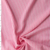 White and Pink Grid Check Poly/Rayon Seersucker #32522 Fabric By The Yard