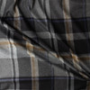 Tan, Grey, and Black Oversized Plaid Brushed Wool Blend Melton #32545 Fabric By The Yard - Wide shot