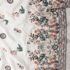 Embroidered Floral Border Print Italian Embroidered Cotton/Silk Voile #32581 Fabric By The Yard - Wide shot