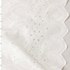 White Banded Leafy Eyelet Italian Cotton Eyelet #32589 Fabric By The Yard