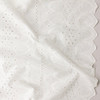 White Banded Leafy Eyelet Italian Cotton Eyelet #32589 Fabric By The Yard - Wide shot