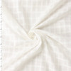 White on White Plaid Italian Dobby Weave Cotton Lawn #32591 Fabric By The Yard