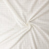 White on White Plaid Italian Dobby Weave Cotton Lawn #32591 Fabric By The Yard - Wide shot
