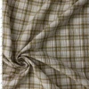 Tan, Olive, and Ivory Plaid Italian Cotton Seersucker #32604 Fabric By The Yard