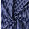 Grey and Navy Vertical Stripe Italian Cotton Seersucker #32608 Fabric By The Yard