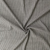 Black and Ivory Gingham Italian Stretch Midweight Cotton/Linen #32612 Fabric By The Yard - Wide shot