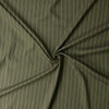 White on Olive Vertical Pinstripe Italian Linen/Cotton #32613 Fabric By The Yard - Wide shot