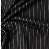 White on Black Vertical Pinstripe Italian Linen/Cotton #32614 Fabric By The Yard