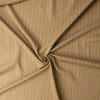 White on Tan Vertical Pinstripe Italian Linen/Cotton #32615 Fabric By The Yard - Wide shot