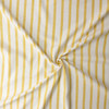 Mustard on Offwhite Vertical Stripe Italian Herringbone Textured Cotton/Linen Blend #32617 Fabric By The Yard - Wide shot