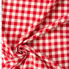 Red and White Gingham Italian Linen/Cotton #32633 Fabric By The Yard