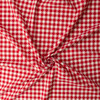 Red and White Gingham Italian Linen/Cotton #32633 Fabric By The Yard - Wide shot