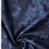 Grunge Damask Blue on Indigo 13oz Italian Denim #32636 Fabric By The Yard