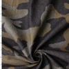 Sand, Tan, and Black Camouflage 10.7oz Italian Stretch Denim #32637 Fabric By The Yard