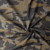 Sand, Tan, and Black Camouflage 10.7oz Italian Stretch Denim #32637 Fabric By The Yard - Wide shot