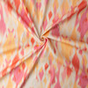 Sherbet Layered Ikat on Warm White Italian Stretch Cotton Sateen #32652 Fabric By The Yard - Wide shot