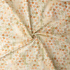 Rose and Taupe Tiled Grunge Floral Stretch Cotton Poplin #32655 Fabric By The Yard - Wide shot