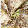 Tan and Yellow Abstract Floral Stretch Cotton Sateen #32657 Fabric By The Yard