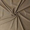 Black and Tan Horizontal Stripe Italian Cotton Flannel #32673 Fabric By The Yard - Wide shot