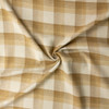 Tan and Ivory Plaid Italian Cotton Flannel #32676 Fabric By The Yard - Wide shot