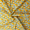 Minimalist Orange Branches on Ivory Stretch Linen/Rayon #32694 Fabric By The Yard - Wide shot