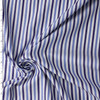 Navy Diamond and Denim Blue Vertical Stripe Italian Cotton Shirting #32748 Fabric By The Yard
