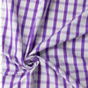 Purple and White Plaid Designer Cotton Shirting #32752 Fabric By The Yard