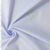 Light Blue on White Sateen Stripe Japanese Cotton Shirting #32755 Fabric By The Yard