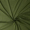 Black on Olive Mini Gingham Designer Stretch Rayon Jersey Knit #32914 Fabric By The Yard - Wide shot