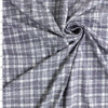 Charcoal and White Washed Grunge Plaid Designer Stretch Cotton Jersey Knit #32919 Fabric By The Yard
