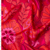 Hot Pink and Red Scrolling Floral Viscose Sateen #32968 Fabric By The Yard