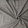 Black, Offwhite, Red, and Tan Prince of Wales Check Coating Weight Brushed Wool Tweed #32980 Fabric By The Yard - Wide shot