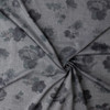 Watercolor Shadow Floral on Charcoal Cotton Chambray #32987 Fabric By The Yard - Wide shot