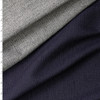 Navy and Heather Charcoal Reversible Crepe Textured Wool Brocade #33004 Fabric By The Yard