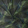 Lime and Blue Dot Swirl Abstract Stretch Athletic Knit #33028 Fabric By The Yard - Wide shot