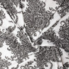 Espresso Paisley on Offwhite Double Brushed Poly/Spandex #33033 Fabric By The Yard - Wide shot
