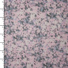 Light Pink and Periwinkle Floral Print Stretch Denim